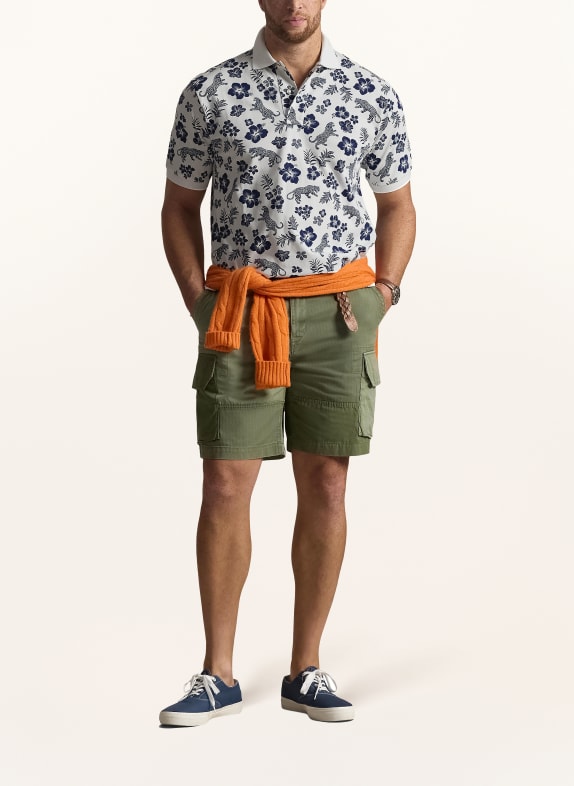 POLO RALPH LAUREN Big & Tall Piqué poloshirt WIT / DONKERBLAUW