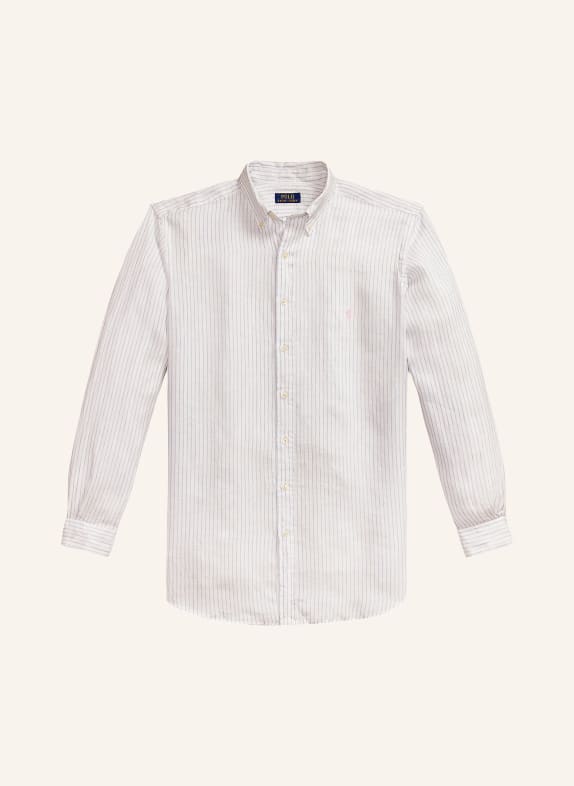 POLO RALPH LAUREN Big & Tall chemise en lin BLANC / BLEU CLAIR