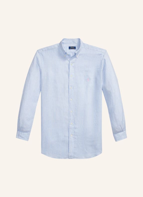 POLO RALPH LAUREN Big & Tall Leinenhemd HELLBLAU / WEISS