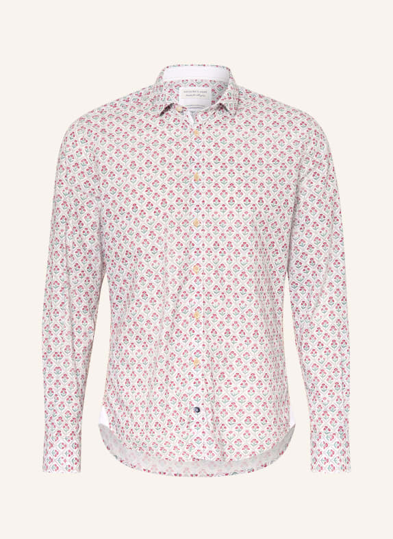 COLOURS & SONS Overhemd met slanke pasvorm ROOD / LICHTGRIJS / GROEN