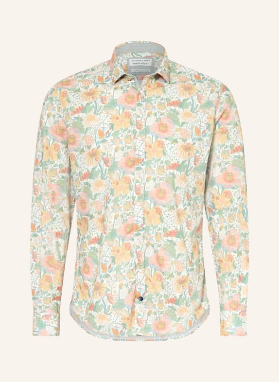 COLOURS & SONS Overhemd met slanke pasvorm GROEN / LICHTROOD / GEEL