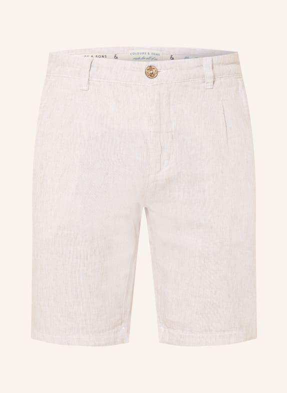 COLOURS & SONS Shorts mit Leinen BEIGE