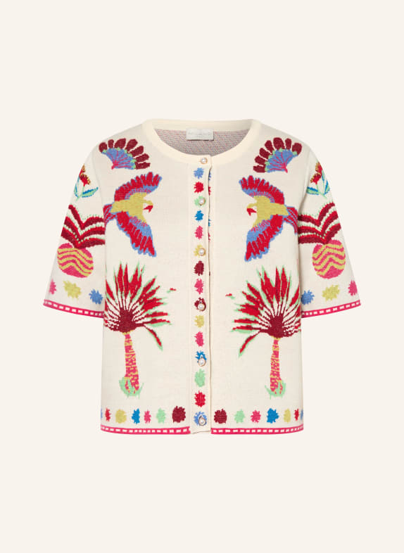 MILANO ITALY Strickjacke CREME / PINK / DUNKELROT