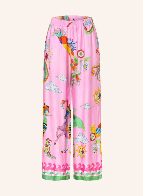 MILANO ITALY Satin Marlene pants PINK / RED / GREEN