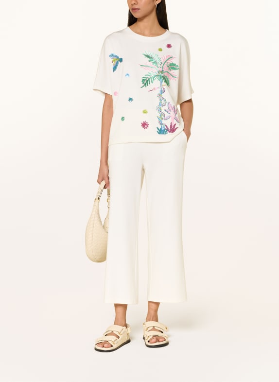 MILANO ITALY Sequin T-shirt CREAM