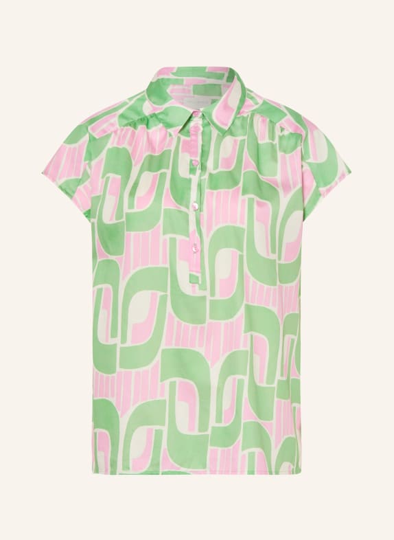 MILANO ITALY Blusenshirt GRÜN / ROSA / CREME