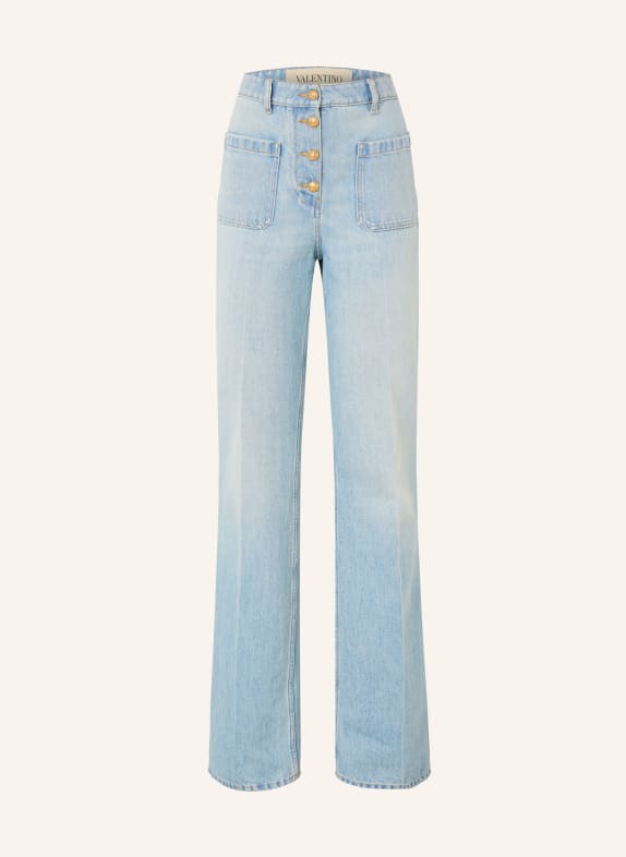 VALENTINO Bootcut-jeans FLX DENIM LAV DIRTY BLU CHIARO