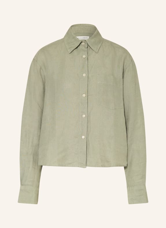 Marc O'Polo Hemdbluse aus Leinen GRÜN
