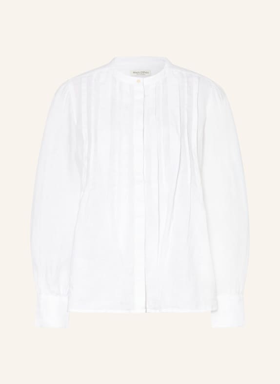 Marc O'Polo Bluse mit Leinen WEISS