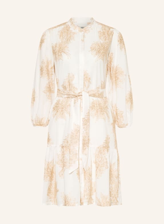 0039 ITALY Jurk MILO met 3/4-mouwen CRÈME / GOUD