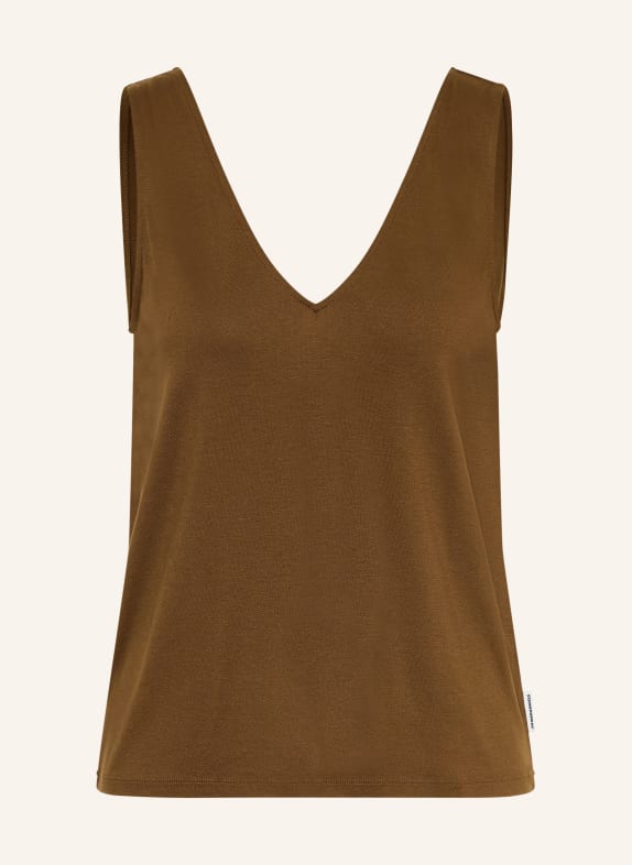 ARMEDANGELS Top V-NECK BRAUN