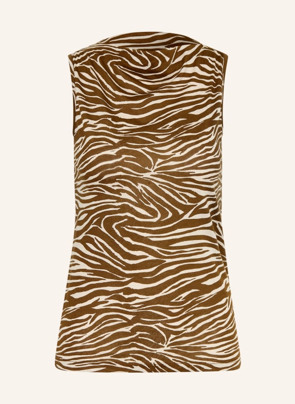 ARMEDANGELS Top ZEBRA BEIGE / BROWN