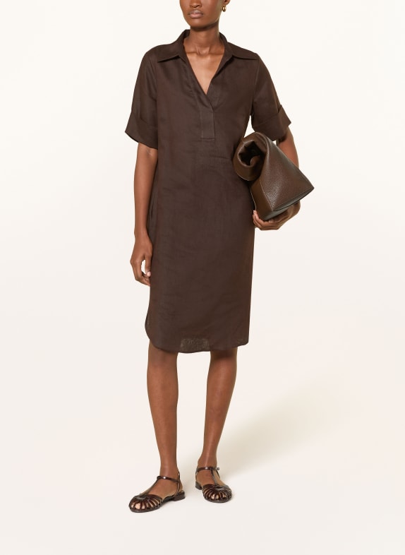 ANGOOR Leinenkleid ESTHER DUNKELBRAUN