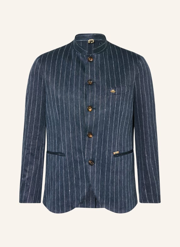 Luis Trenker Janker LUSANDRETTO mit Leinen BLAU / WEISS