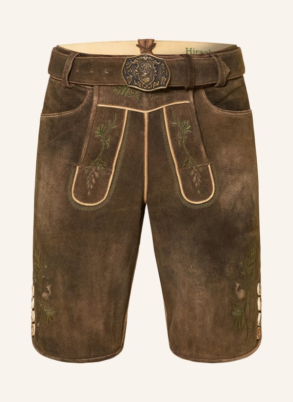 HIRSCHER Pantalon en cuir BURGHAUSEN MARRON FONCÉ