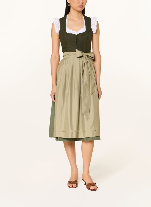 Heimatglück Tracht Dirndl LISELOTTE DONKERGROEN / OLIJF / KAKI