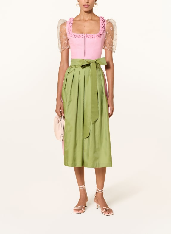 AlpenHERZ Linnen dirndl EWELINA ROZE / LICHTGROEN