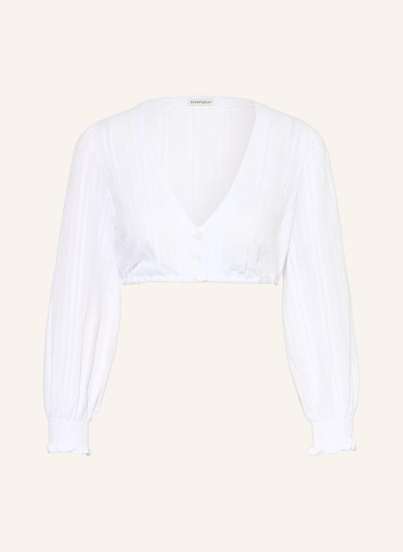 Heimatglück Tracht Dirndlbluse CHARLOTTE mit 3/4-Arm WEISS