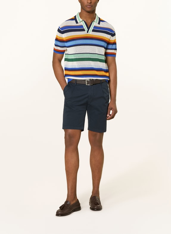 TOMMY HILFIGER Gebreid poloshirt BLAUW / ORANJE / GROEN