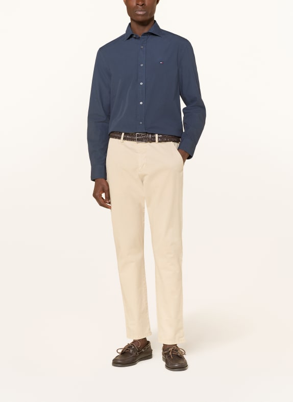 TOMMY HILFIGER Overhemd Regular Fit DONKERBLAUW