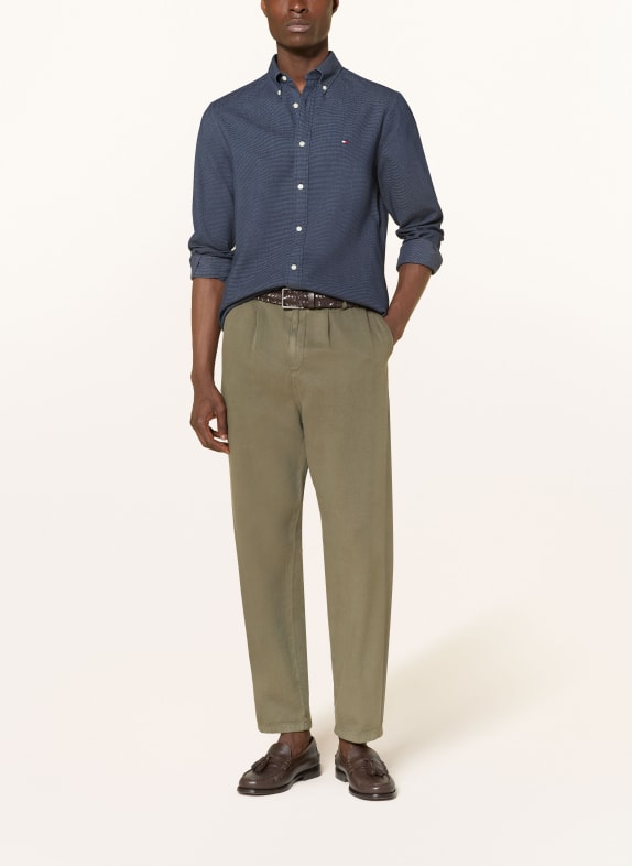 TOMMY HILFIGER Overhemd Regular Fit DONKERBLAUW