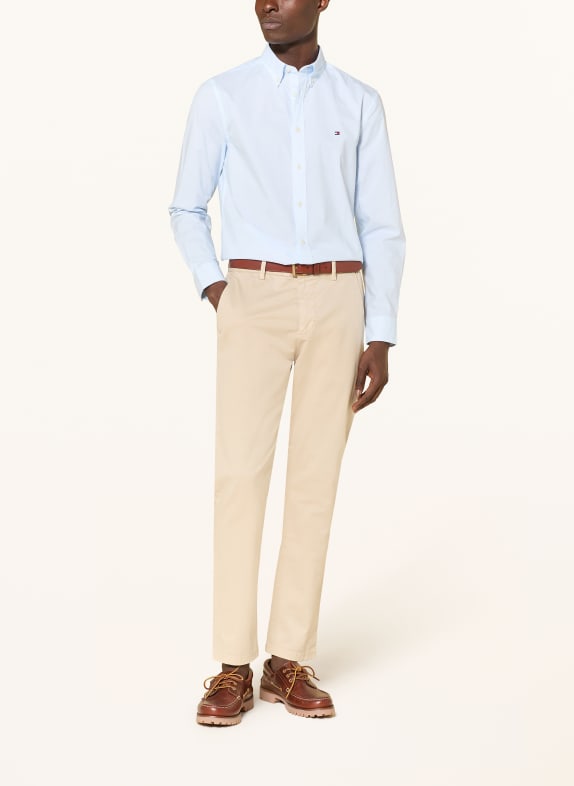 TOMMY HILFIGER Overhemd Slim Fit LICHTBLAUW / WIT