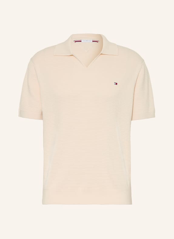 TOMMY HILFIGER knitted polo shirt CREAM