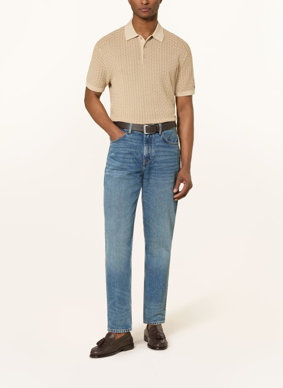 TOMMY HILFIGER Gebreid poloshirt BEIGE
