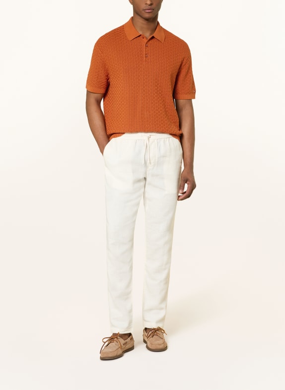 TOMMY HILFIGER Gebreid poloshirt DONKERORANJE