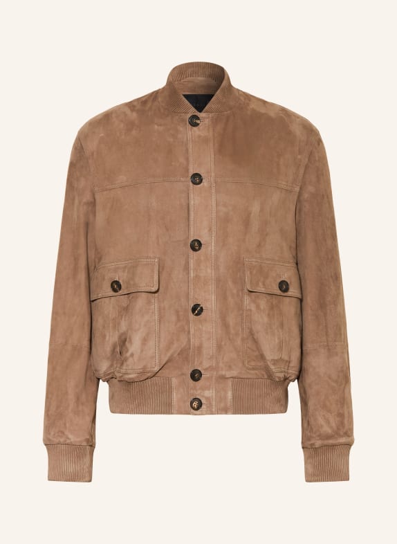 manzoni 24 veste en cuir MARRON CLAIR