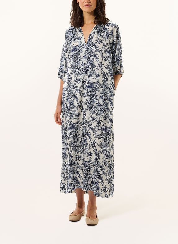 dea kudibal Seidenkleid SABRINADEA mit 3/4-Arm DUNKELBLAU / WEISS