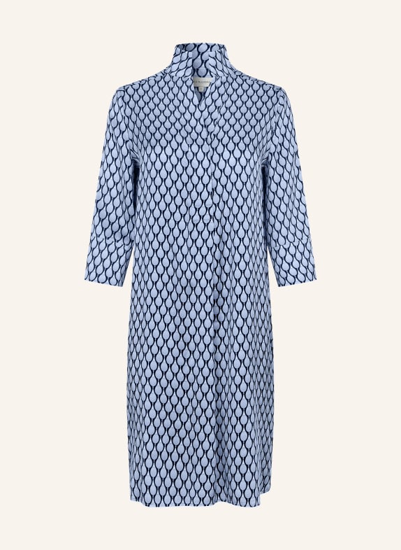 dea kudibal KAMILLESDEA silk dress with 3/4 sleeves LIGHT BLUE / DARK BLUE / WHITE
