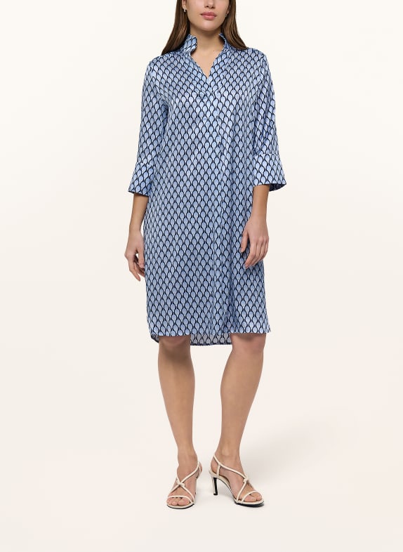 dea kudibal Seidenkleid KAMILLESDEA mit 3/4-Arm HELLBLAU / DUNKELBLAU / WEISS