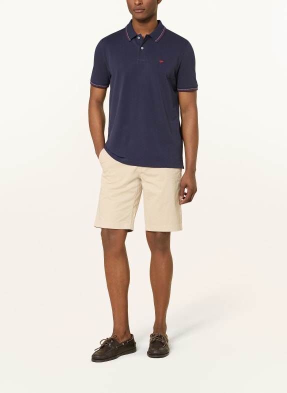 FYNCH-HATTON Piqué poloshirt DONKERBLAUW / ROOD / WIT