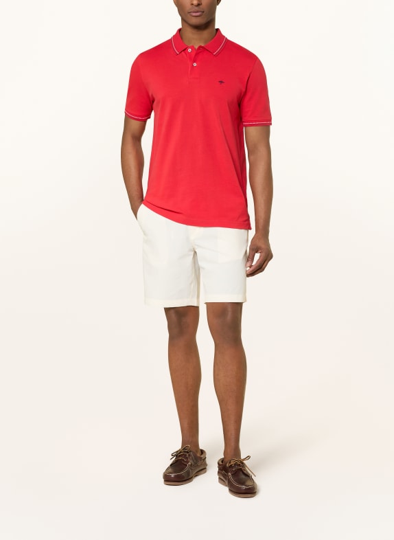 FYNCH-HATTON Piqué poloshirt ROOD / DONKERBLAUW / WIT