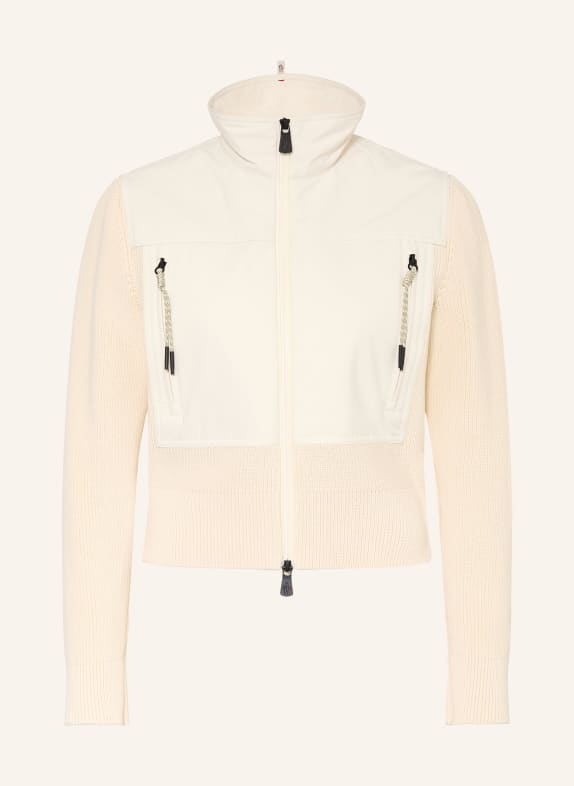 MONCLER GRENOBLE Cardigan en mélange de matières CRÈME