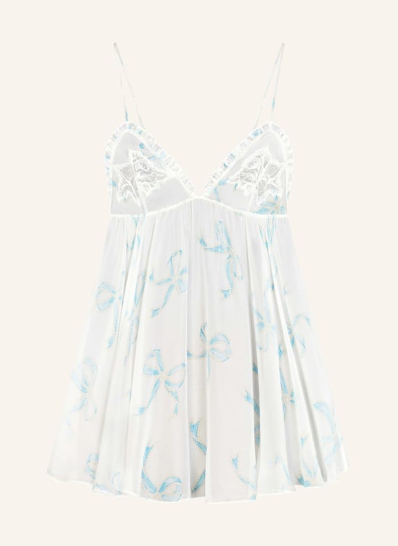 SKIMS SKIMS ROMANCE-nachtjapon van zijde IVORY PEARL BOWS PRI