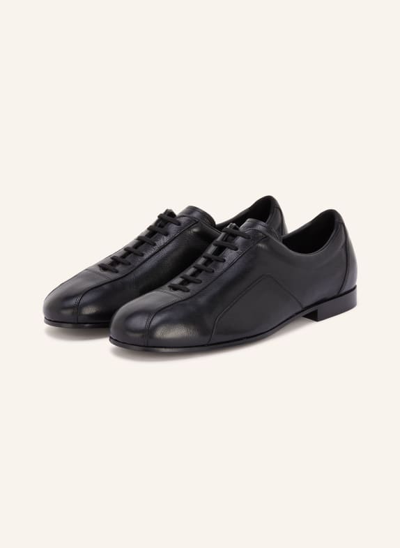 JIL SANDER buty sznurowane CZARNY