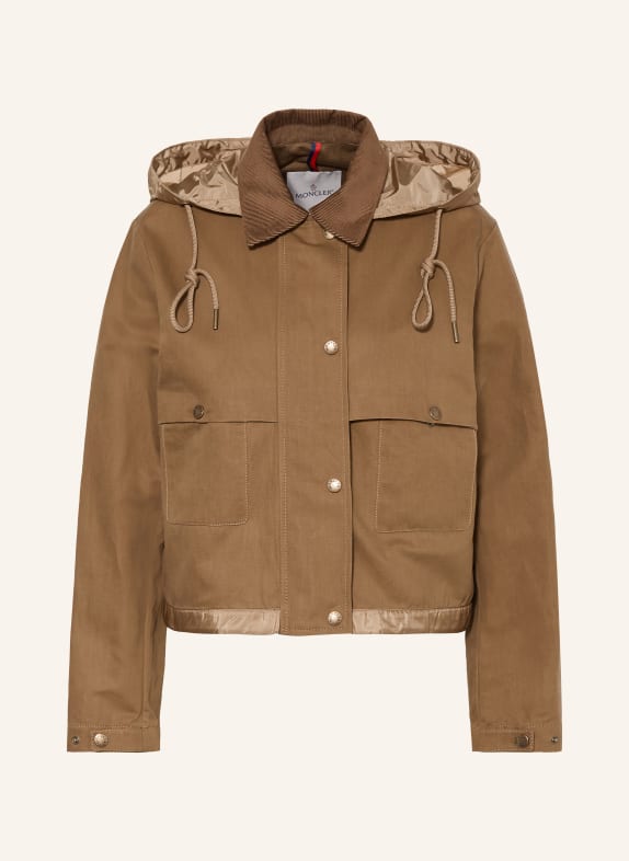 MONCLER Overjacket ACONITUM met afneembare capuchon BRUIN