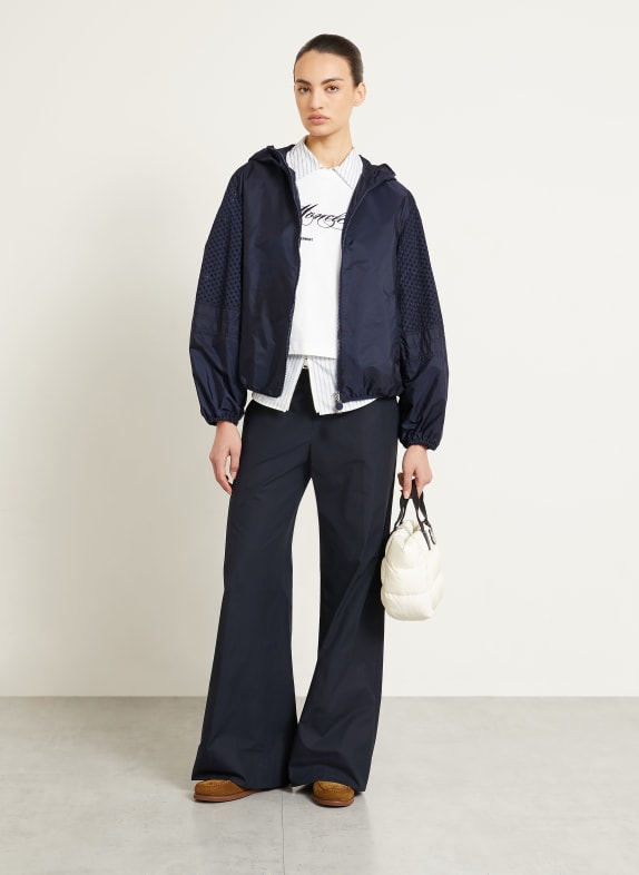 MONCLER ZELKOVA-jas met borduursels DONKERBLAUW