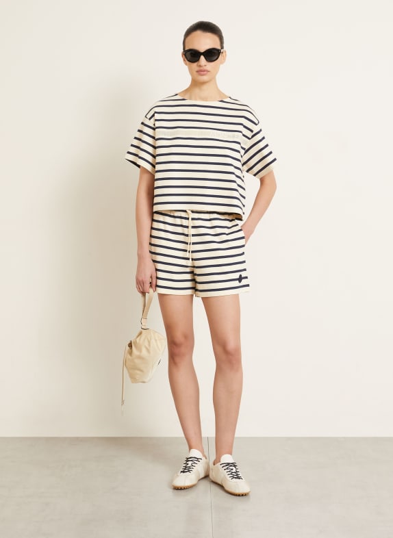 MONCLER Shorts BEIGE / DUNKELBLAU