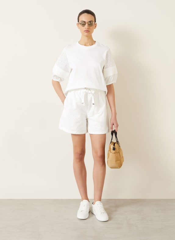MONCLER Shorts aus Lochspitze WEISS