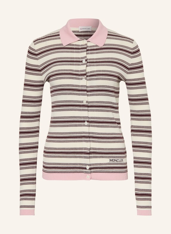 MONCLER vest CRÈME / ROZE / DONKERROOD