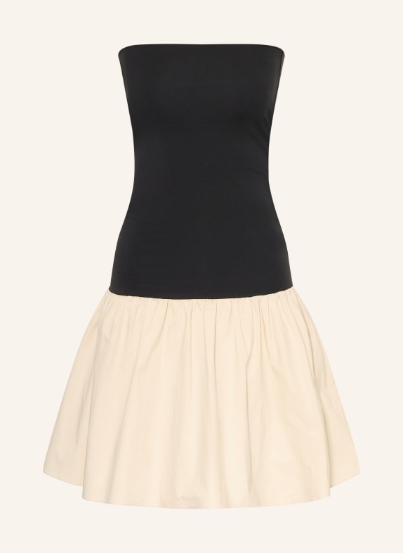 BY MALENE BIRGER Sukienka z odkrytymi ramionami MARCIA z dżerseju CZARNY / BEŻOWY