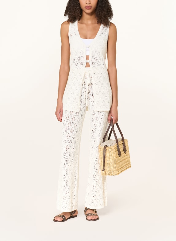 FAITHFULL THE BRAND Gebreid vest FIO ECRU