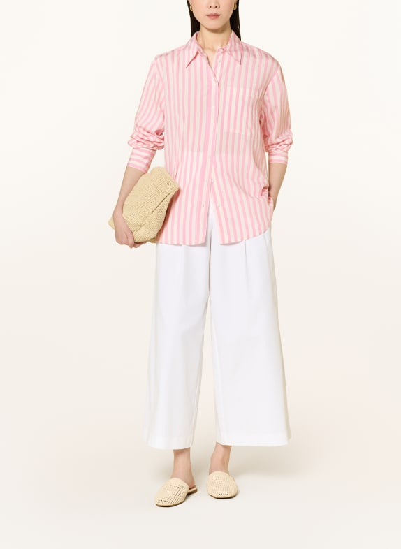 comma overhemdblouse ROZE / WIT