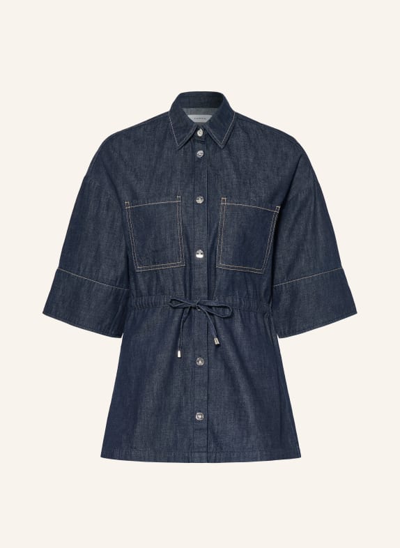 comma Jeansbluse DUNKELBLAU