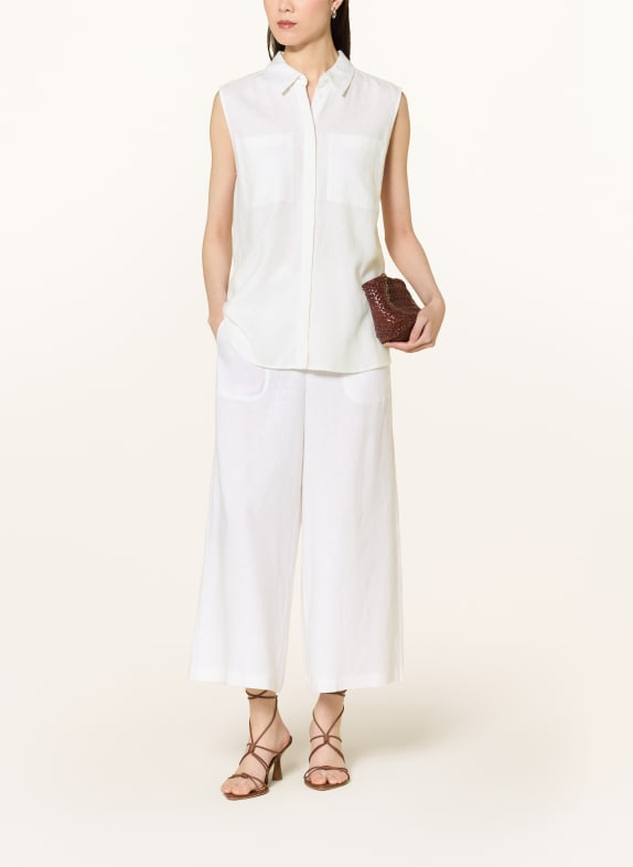 comma Blouse met linnen WIT