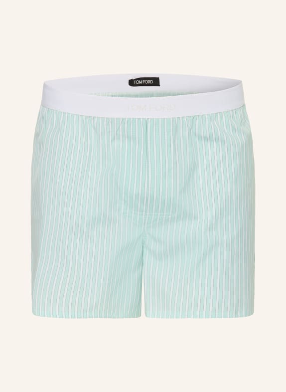 TOM FORD Boxers en ligne MENTHE / BLANC