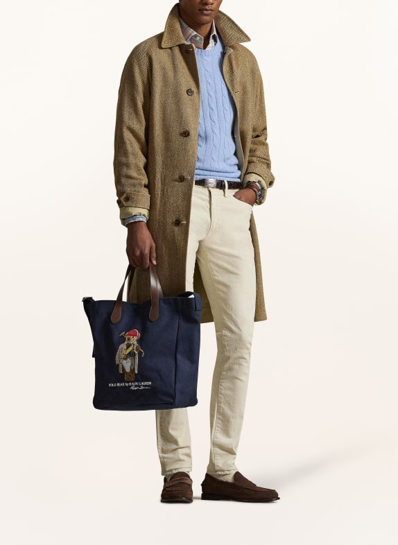 POLO RALPH LAUREN boodschappentas DONKERBLAUW / MARRON FONCÉ / ROOD